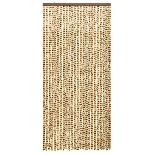 vidaXL Insektgardin beige og brun 100x220 cm chenille