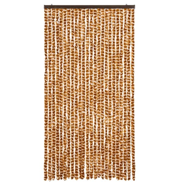 vidaXL insektgardin 100x220 cm chenille okker og hvid