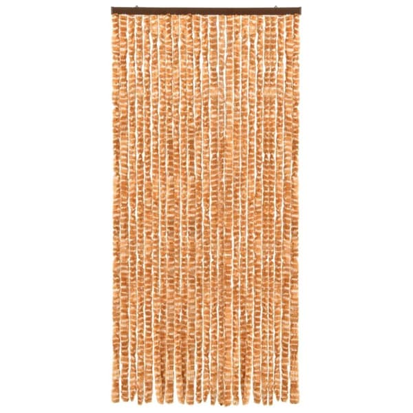 vidaXL insektgardin 100x220 cm chenille okker og hvid