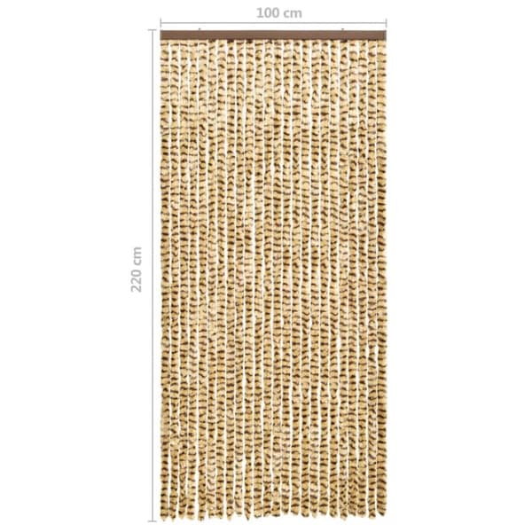 vidaXL insektgardin 100x220 cm chenille beige og brun