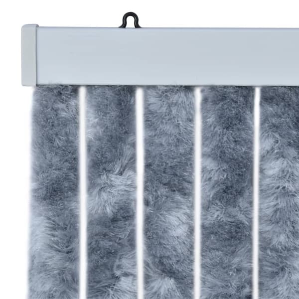 vidaXL Insektsdraperi silver 90x200 cm chenille