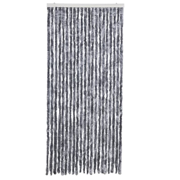 vidaXL Insektsdraperi silver 90x200 cm chenille