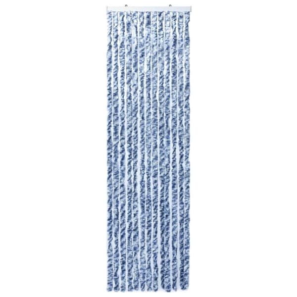 vidaXL Insektsdraperi blå och vit 118x220 cm chenille