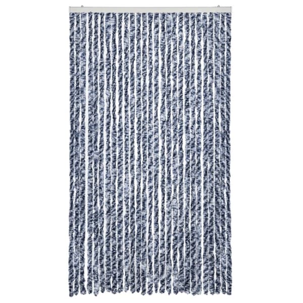 vidaXL Insektsdraperi blå och vit 118x220 cm chenille
