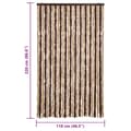 Miniatyrbilde 8 av 8: vidaXL Insektgardin beige og lysebrun 118x220 cm chenille