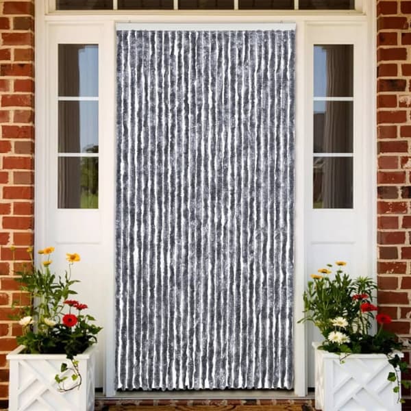 vidaXL Insektgardin sølv 118x220 cm chenille