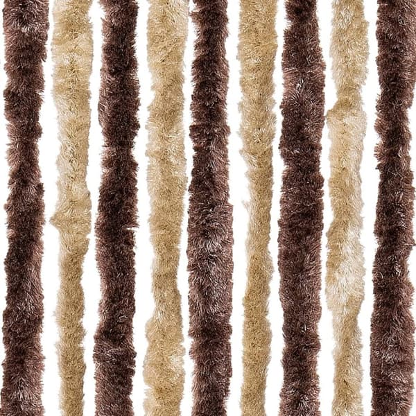 vidaXL Insektgardin beige og lysebrun 90x200 cm chenille