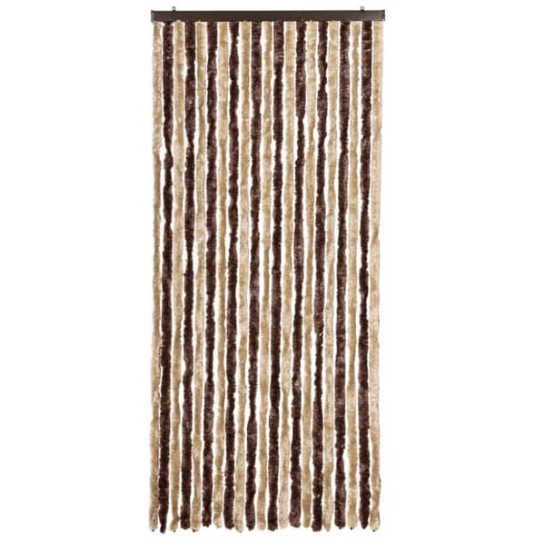 vidaXL Insektgardin beige og lysebrun 90x200 cm chenille