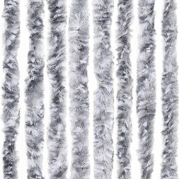 vidaXL insektgardin 90x200 cm chenille grå og hvid