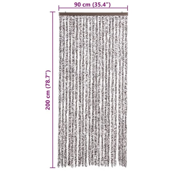vidaXL insektgardin 90x200 cm chenille brun og beige