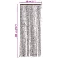 Miniatyrbillede 6 af 7: vidaXL insektgardin 56x200 cm chenille brun og beige