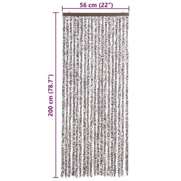vidaXL insektgardin 56x200 cm chenille brun og beige