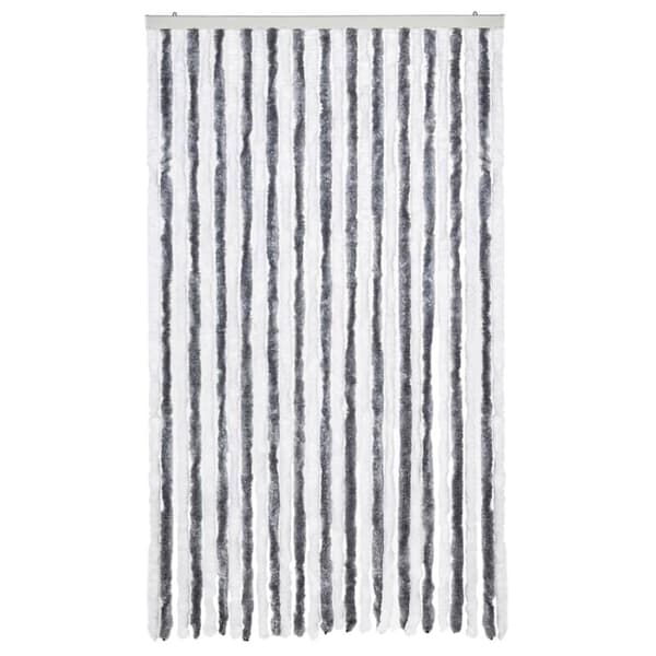 vidaXL insektgardin 118x200 cm chenille grå og hvid