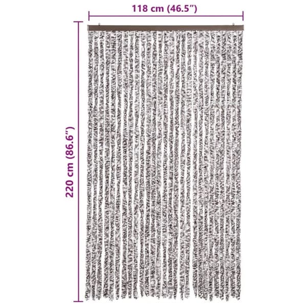 vidaXL Hyönteisverho ruskea ja beige 118 x 220 cm Chenille