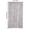 Pikkukuva 8 / 8: vidaXL Hyönteisverho ruskea ja beige 118 x 220 cm Chenille