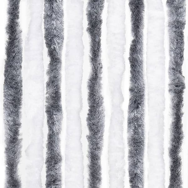 vidaXL insektgardin 56x200 cm chenille grå og hvid