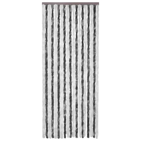 vidaXL insektgardin 56x200 cm chenille grå og hvid