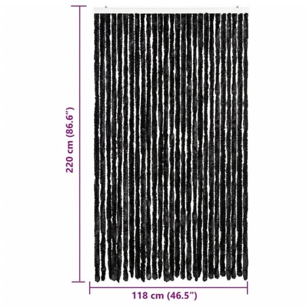 vidaXL Hyönteisverho antrasiitti 118 x 220 cm Chenille