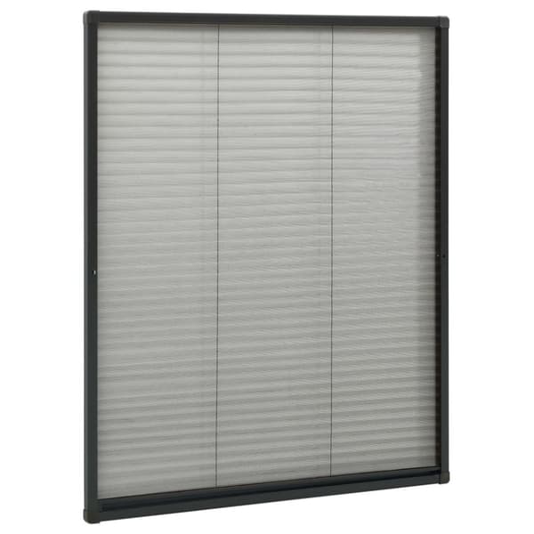 vidaXL plisseret insektnet til vinduer 80x100 cm aluminium antracitgrå