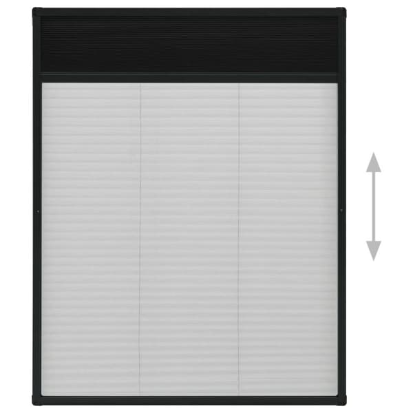 vidaXL plisseret insektnet til vinduer 80x100 cm aluminium antracitgrå