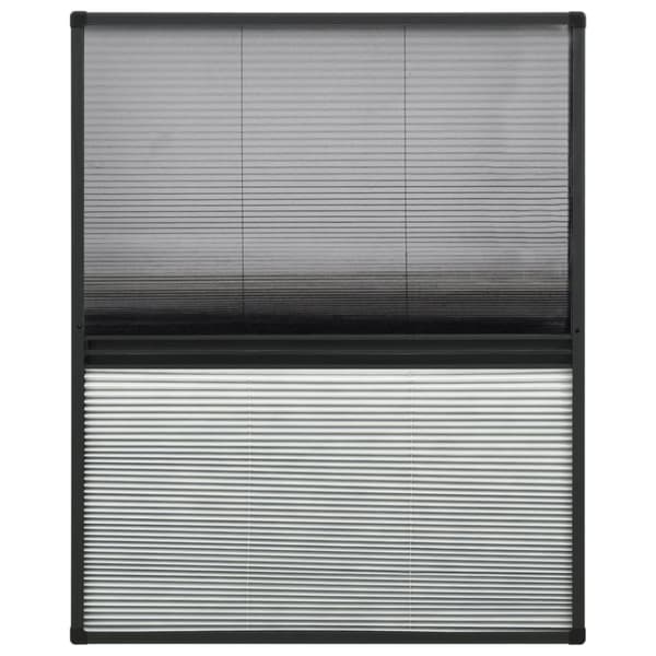 vidaXL plisseret insektnet til vinduer aluminium 60x80 cm med skygge