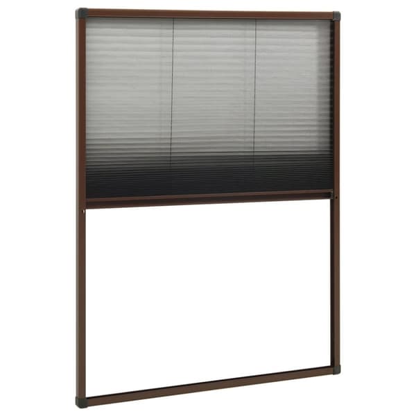 vidaXL Laskostettu hyönteisverkko ikkunaan 80x120 cm alumiini ruskea