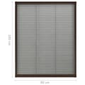 Miniatyrbilde 7 av 7: vidaXL Plissert insektskjerm for vindu aluminium brun 80x100 cm