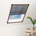 Miniatyrbilde 1 av 7: vidaXL Plissert insektskjerm for vindu aluminium brun 80x100 cm