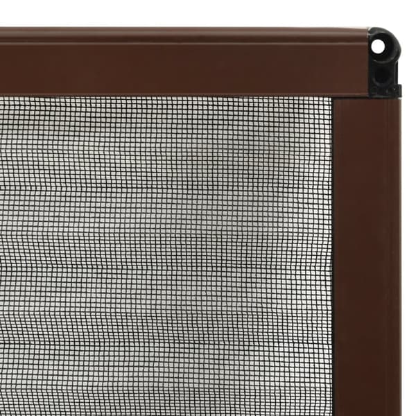 vidaXL Plisserat insektsnät för fönster brun 60x80 cm aluminium