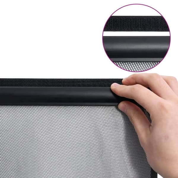vidaXL Hyönteisverkko oveen 10-osaa musta 240x240 cm