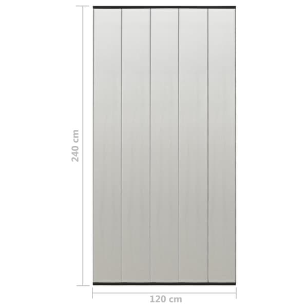 vidaXL Insektskjerm for dør med 5-delers nettgardin svart 120x240 cm