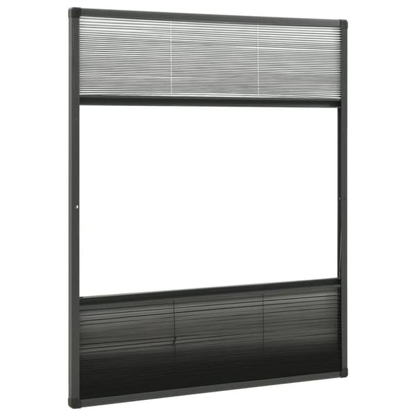 vidaXL plisseret insektnet til vinduer 80x100 cm afskygning aluminium