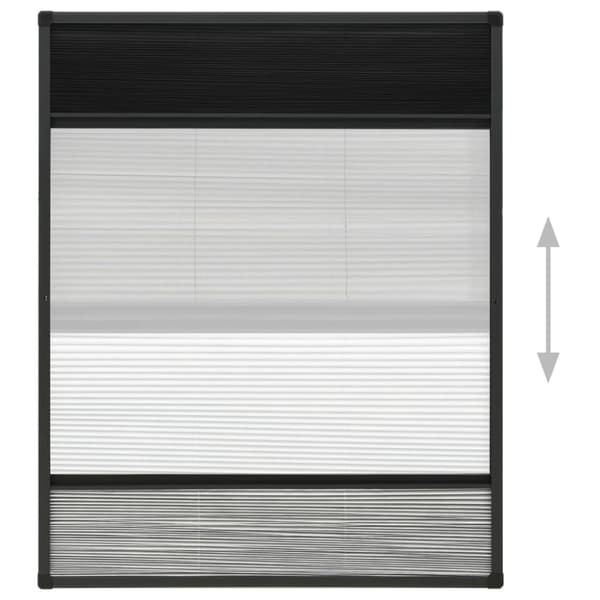 vidaXL plisseret insektnet til vinduer 80x100 cm afskygning aluminium