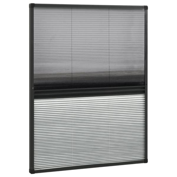 vidaXL plisseret insektnet til vinduer 80x100 cm afskygning aluminium