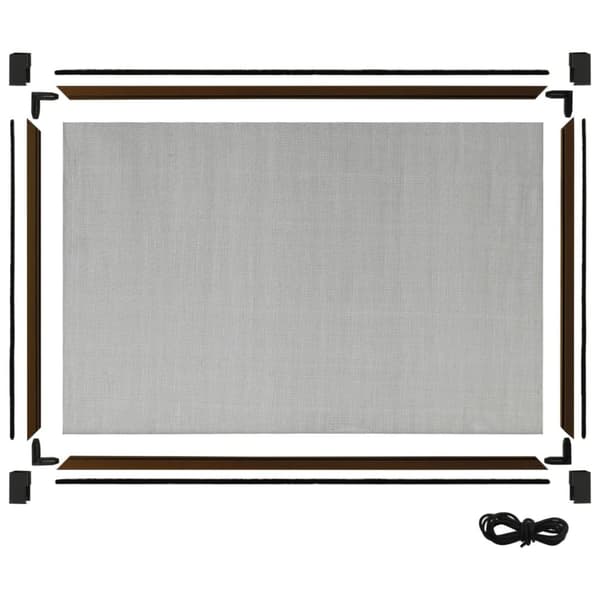vidaXL Expanderbart insektsnät för fönster brun (100-193)x75 cm