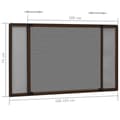 Pikkukuva 11 / 11: vidaXL Jatkettava hyönteisverkko ikkunaan ruskea (100-193)x75 cm