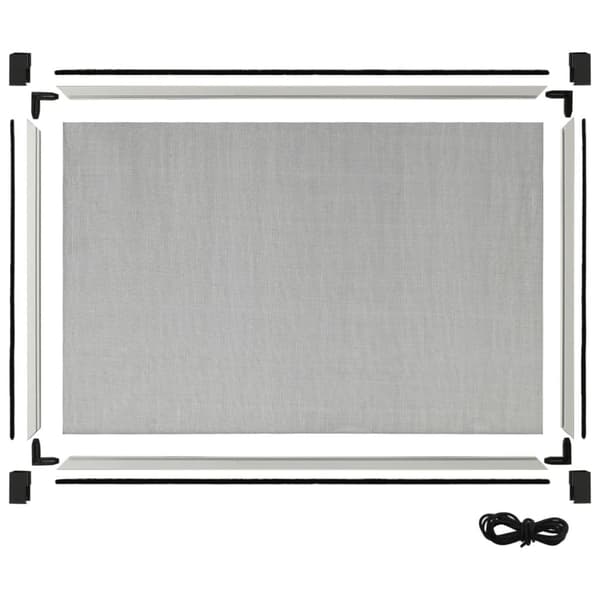 vidaXL Expanderbart insektsnät för fönster vit (75-143)x50 cm