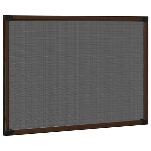 vidaXL Utvidbar insektskjerm for vindu brun (75-143)x50 cm
