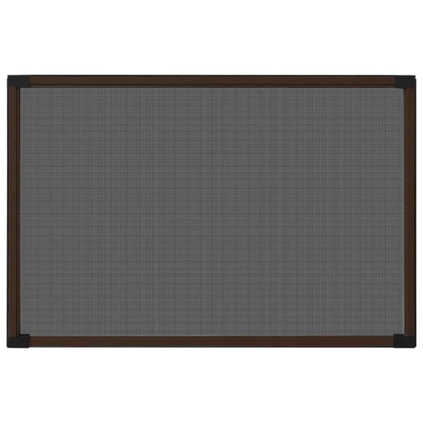 vidaXL Utvidbar insektskjerm for vindu brun (75-143)x50 cm