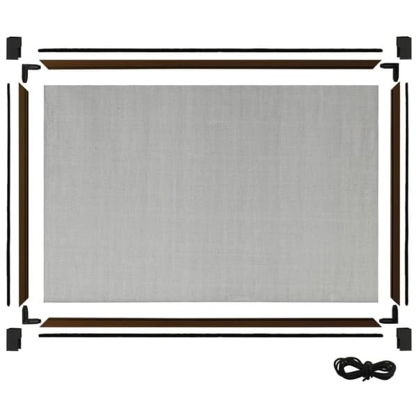 vidaXL Utvidbar insektskjerm for vindu brun (75-143)x50 cm