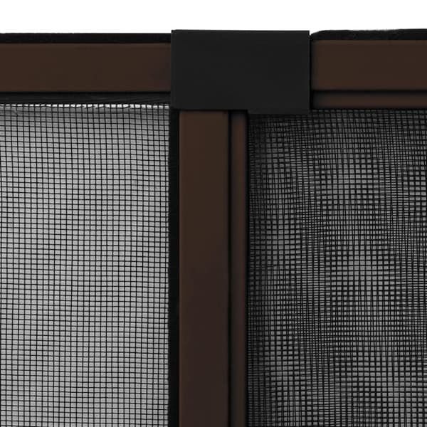 vidaXL Utvidbar insektskjerm for vindu brun (75-143)x50 cm