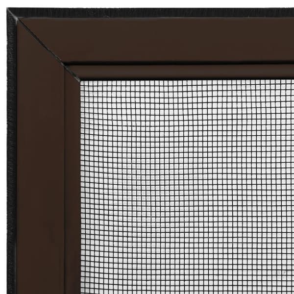 vidaXL Utvidbar insektskjerm for vindu brun (75-143)x50 cm