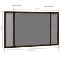 Miniatyrbilde 11 av 11: vidaXL Utvidbar insektskjerm for vindu brun (75-143)x50 cm