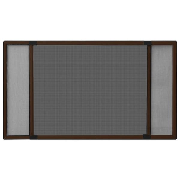 vidaXL Utvidbar insektskjerm for vindu brun (75-143)x50 cm