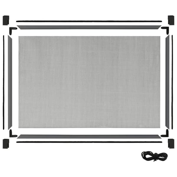 vidaXL Jatkettava hyönteisverkko ikkunaan antrasiitti (100-193)x75 cm