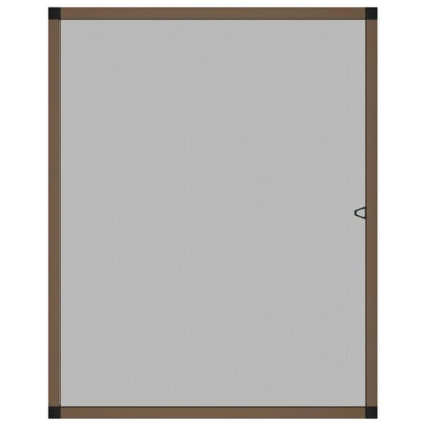 vidaXL Insektsnät för fönster brun 100x120 cm