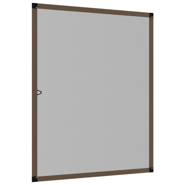 vidaXL Insektsnät för fönster brun 100x120 cm