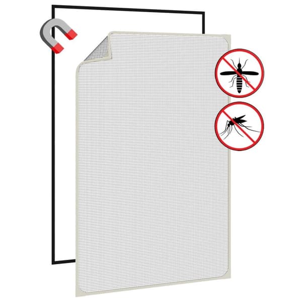 vidaXL Magneettinen hyönteisverkko ikkunaan valkoinen 80x120 cm