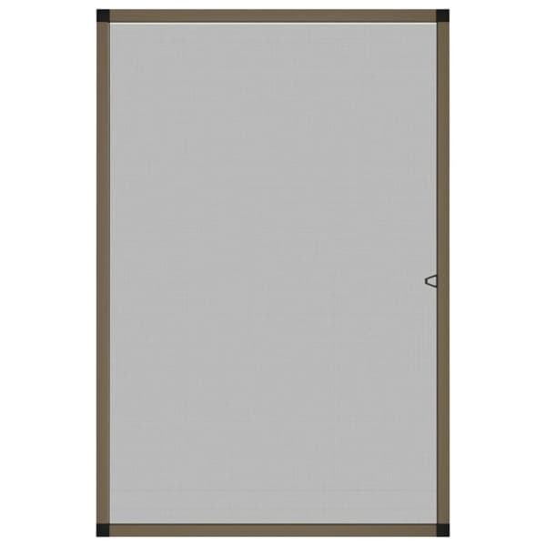 vidaXL Insektskjerm for vindu brun 80x120 cm