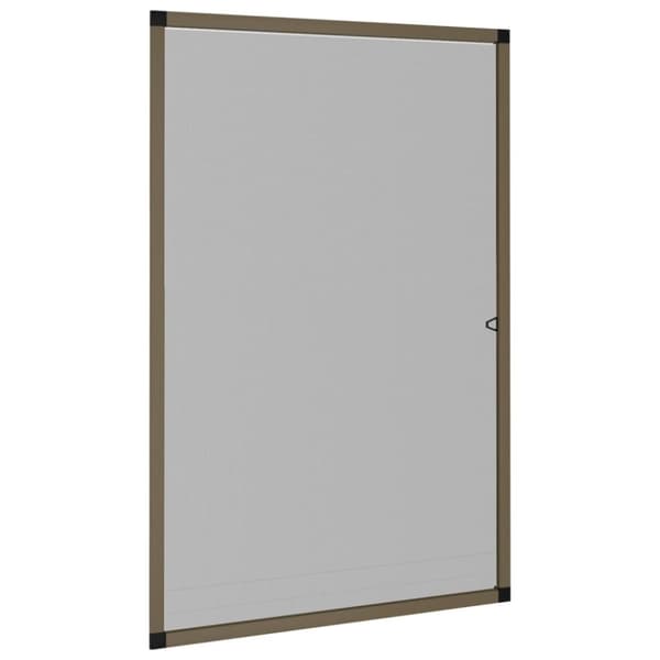 vidaXL Insektskjerm for vindu brun 80x120 cm